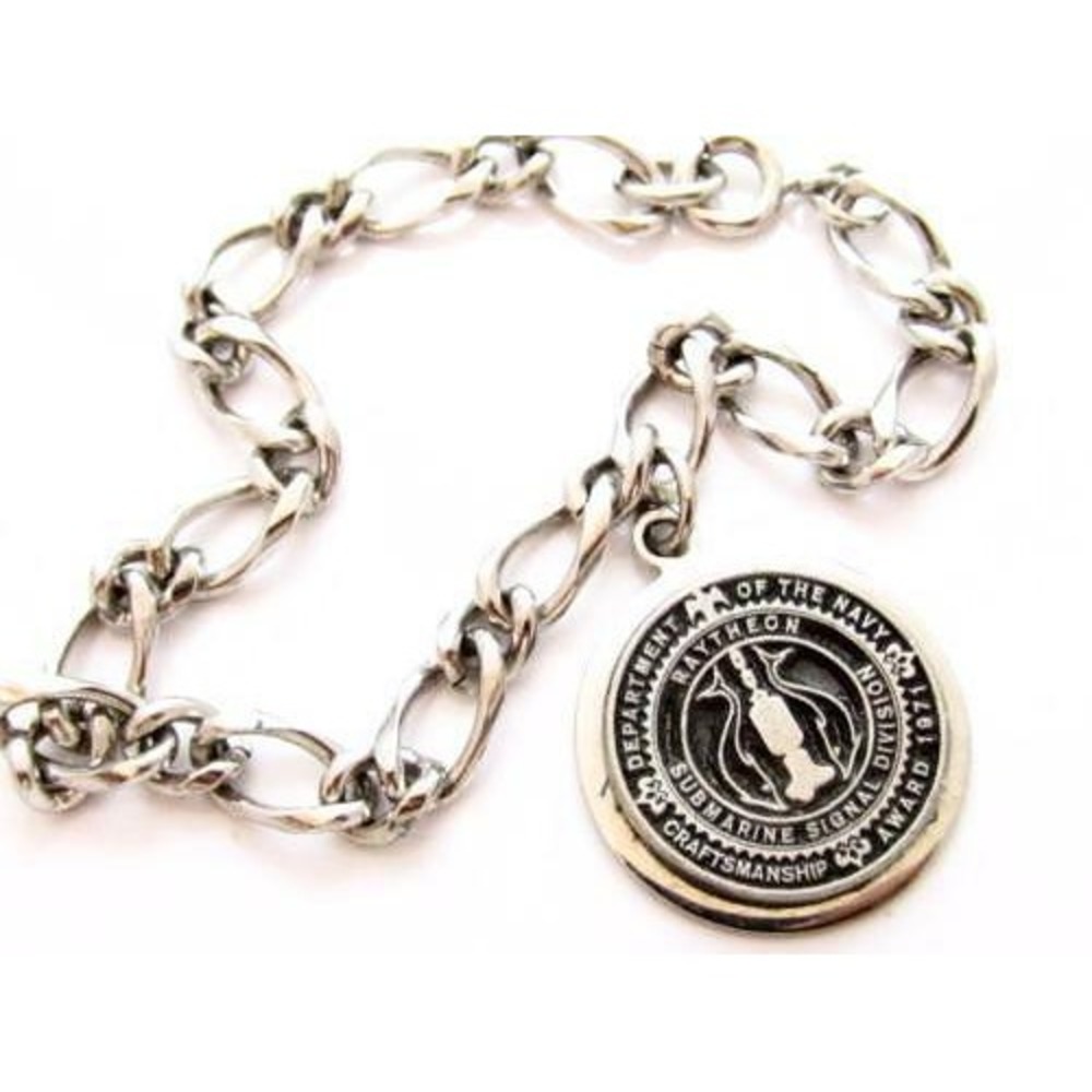 Vintage Navy Department Raytheon Submarine Signal Division Charm Bracelet